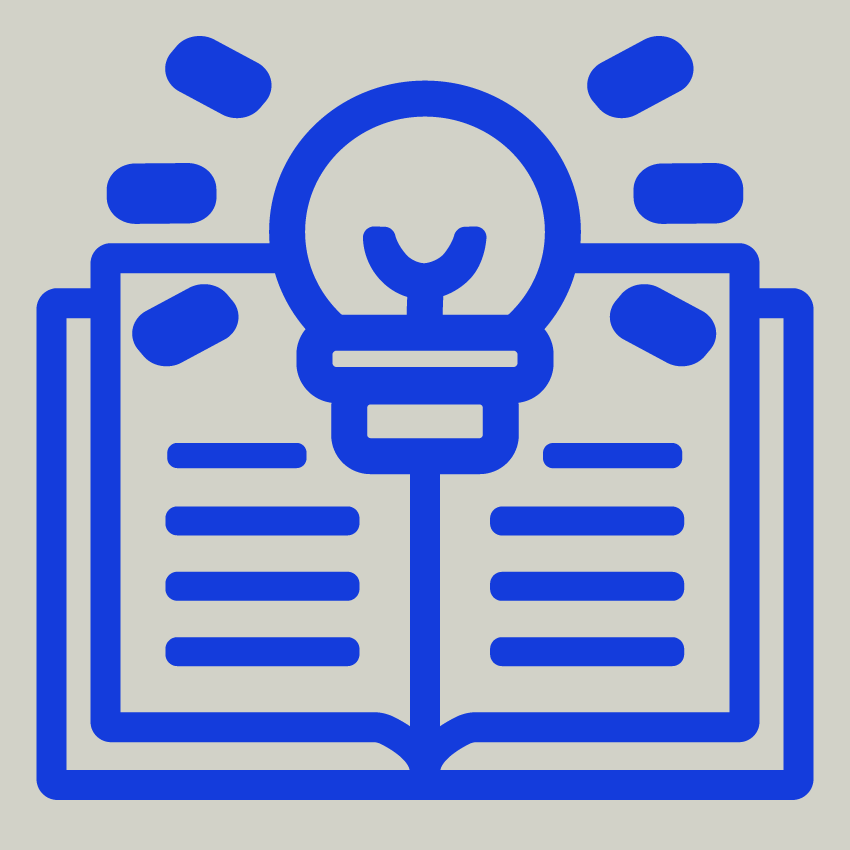 Icon Buch und Glühbirne