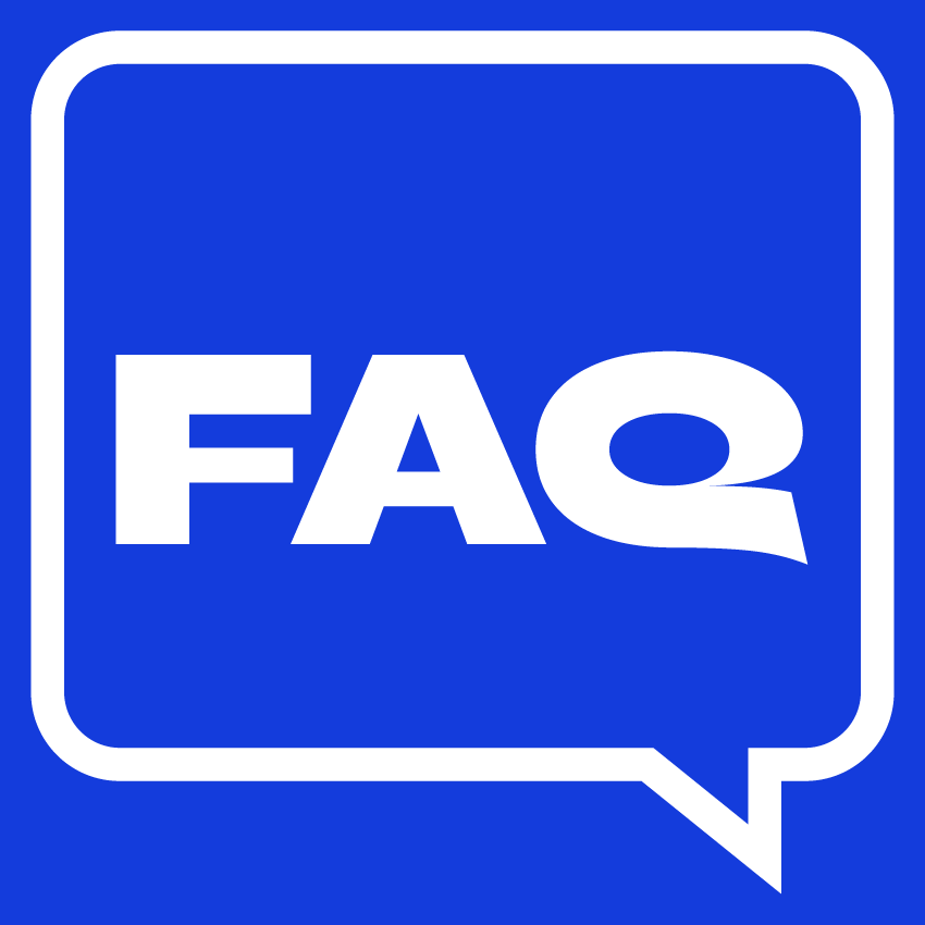 Icon Sprechblase mit "FAQ"